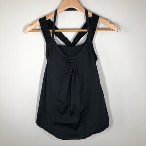 Lululemon ‎ Black Awareness Tank Bubble Hem Size 4